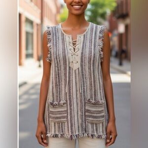Ethereal by Paper Crane boho sleeveless top with pockets